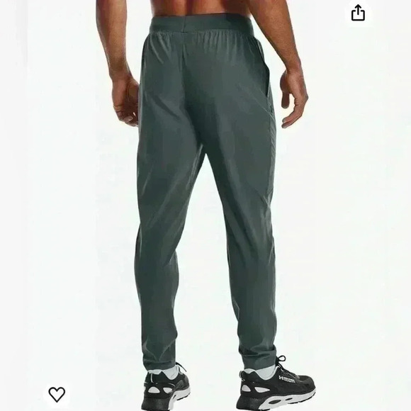 Under Armour Stretch Woven Tapered Pants Size Large Pitch Gray - Picture 7 of 13